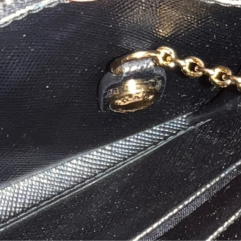 PRADA Black Diagramme Saffiano Fiocco Leather Wallet and Card Holder with box - Picture 7 of 12